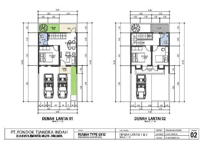 Denah Opal Type 6 x 12